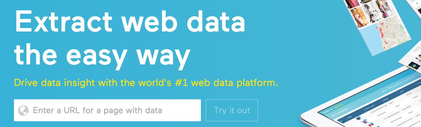 Import.io screenshot