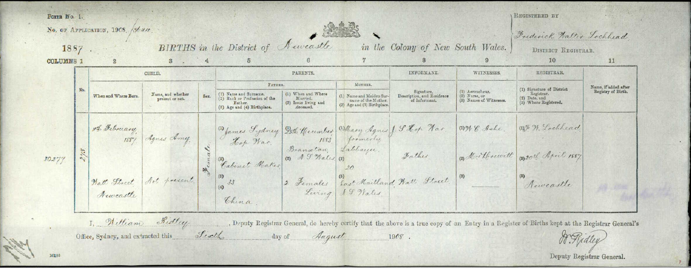 Birth certificate